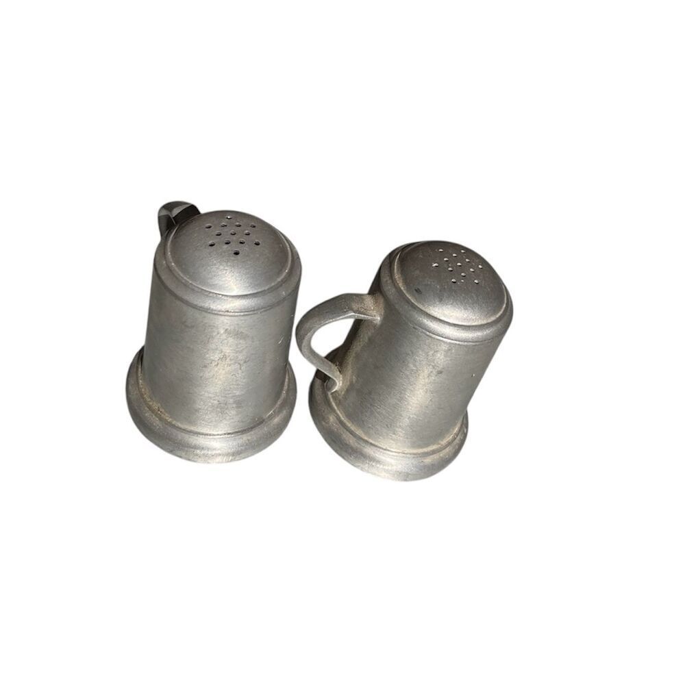 Vintage Pewter Tankard Salt and Pepper Shakers Beer Stein